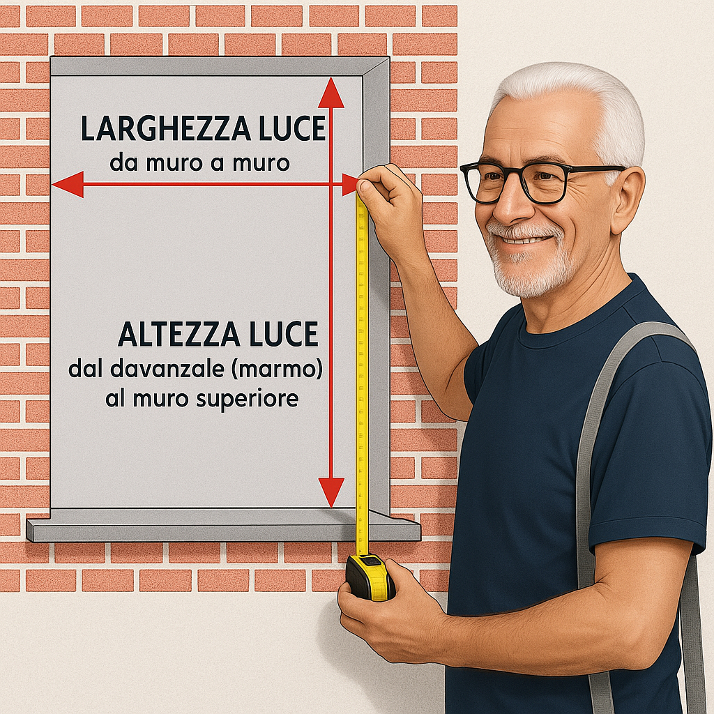 Misura vano muro nuovo